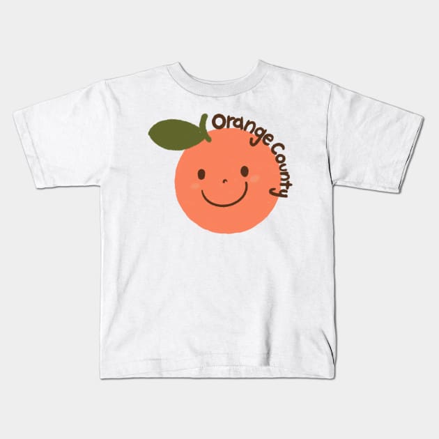 Happy Orange County California Kids T-Shirt by avadoodle